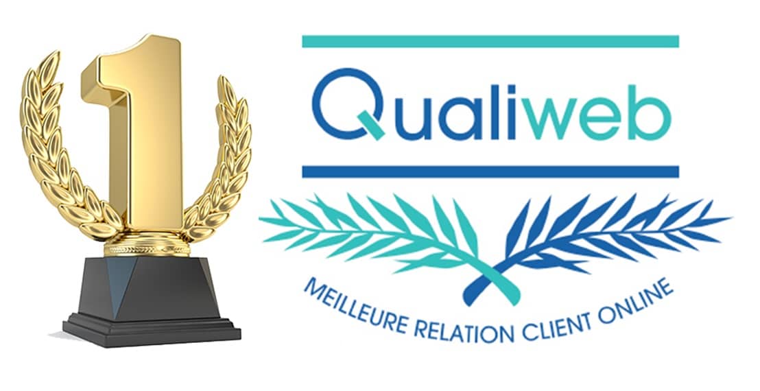 Obtention du grand trophée Qualiweb pour la qualité de la Relation Client online de son client